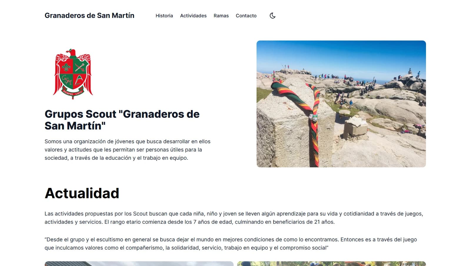 Sitio web de Grupo Scout